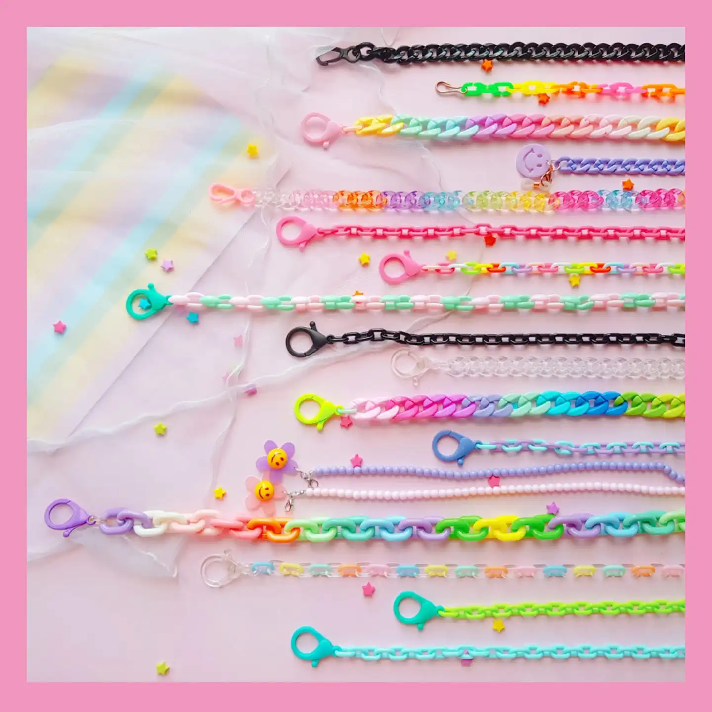 ( พร้อมส่ง ) สายคล้องแมส มีมากกว่า 100++ แบบ