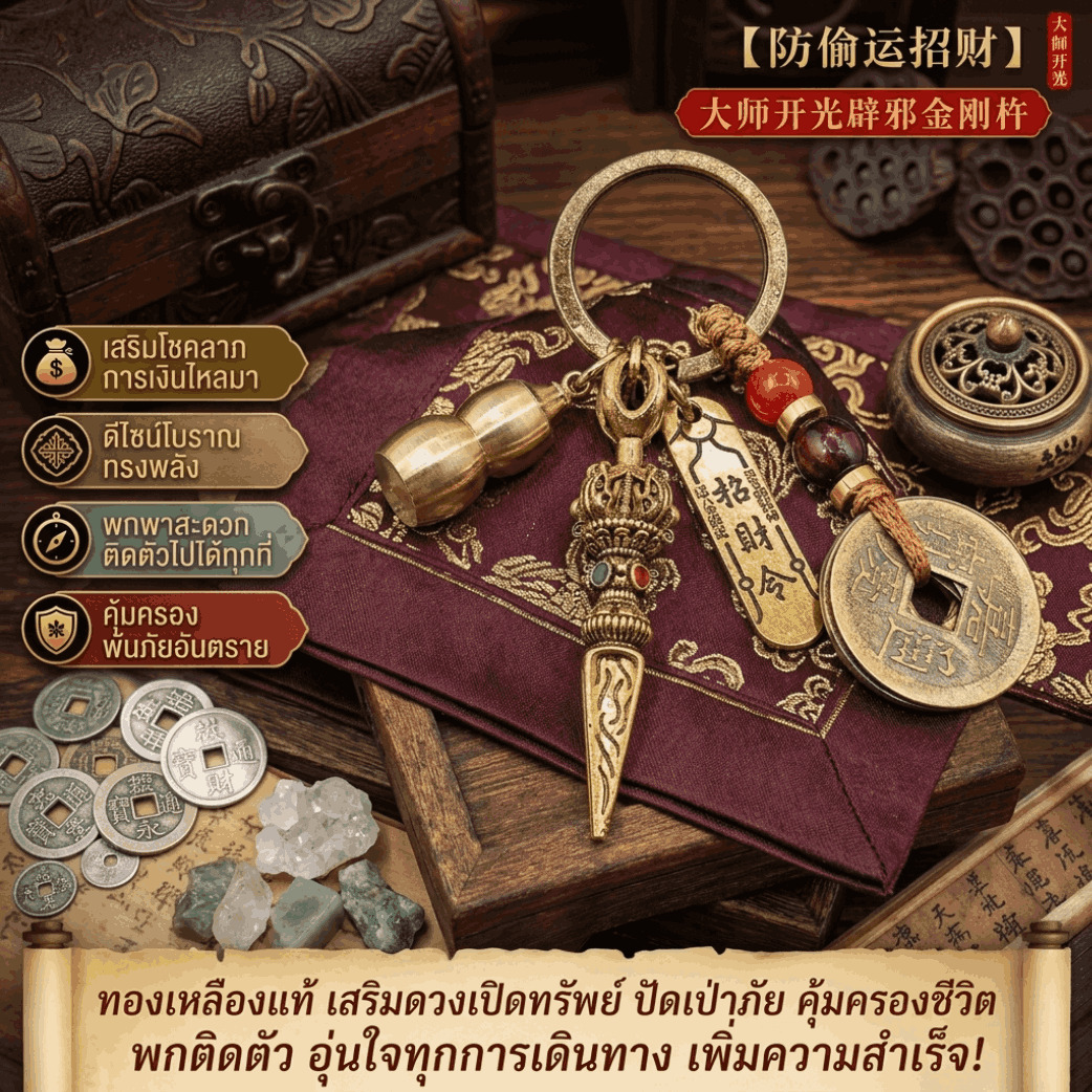 【กันดวงตก เรียกทรัพย์】กริชวัชระ พระวชิระ ปลุกเสกโดยพระเกจิอาจารย์ ป้องกันสิ่งชั่วร้าย เสริมสิริมงคล เสริมโชคลาภ เครื่องรางของขลัง ของดี