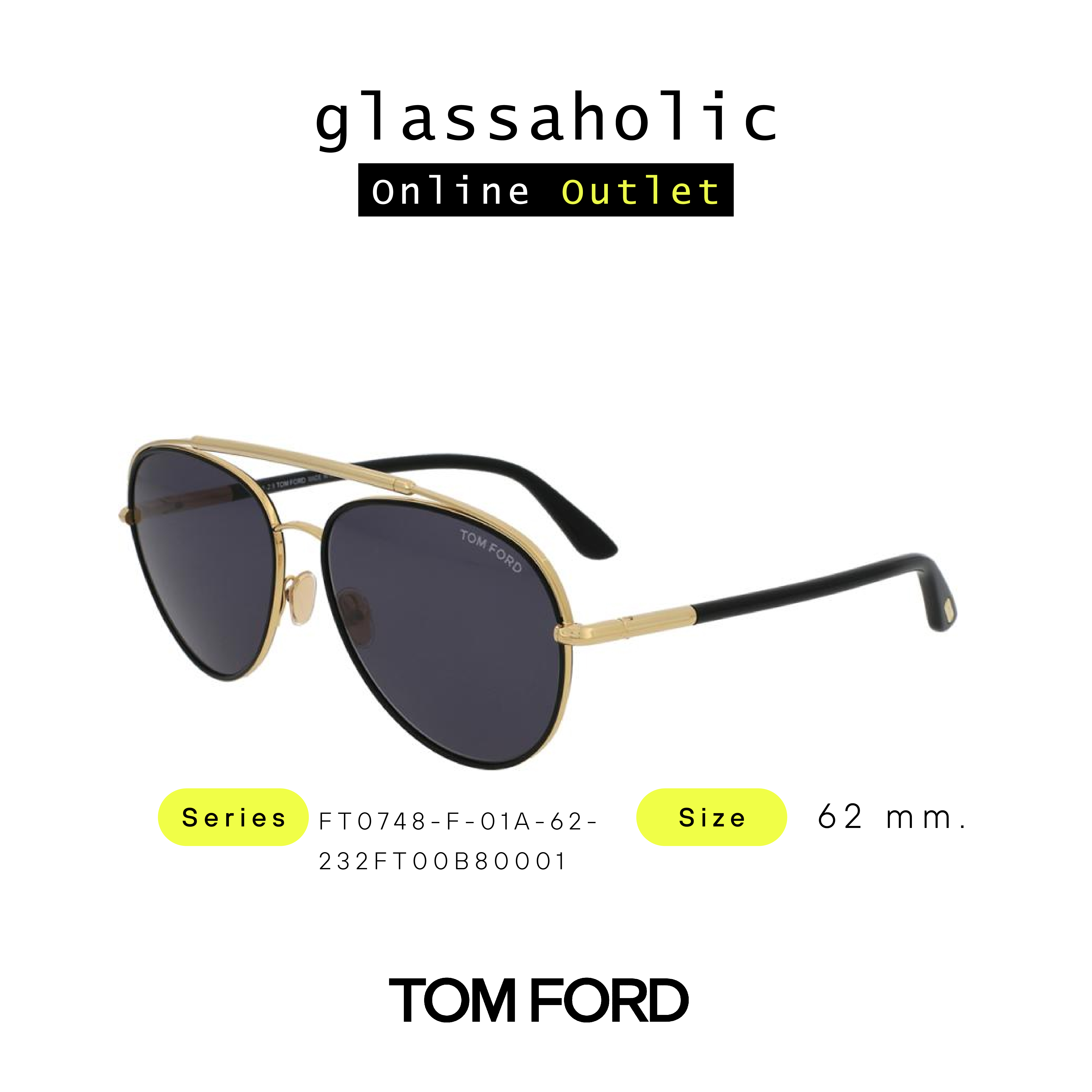 [ลดกระหน่ำ] แว่นกันแดด TOM FORD รุ่น FT0748-F ทรงกลมสะพานคู่ ดีไซน์เท่ โดดเด่นไม่แพ้ใคร ราคา 13,080 บาท*ส่งฟรี