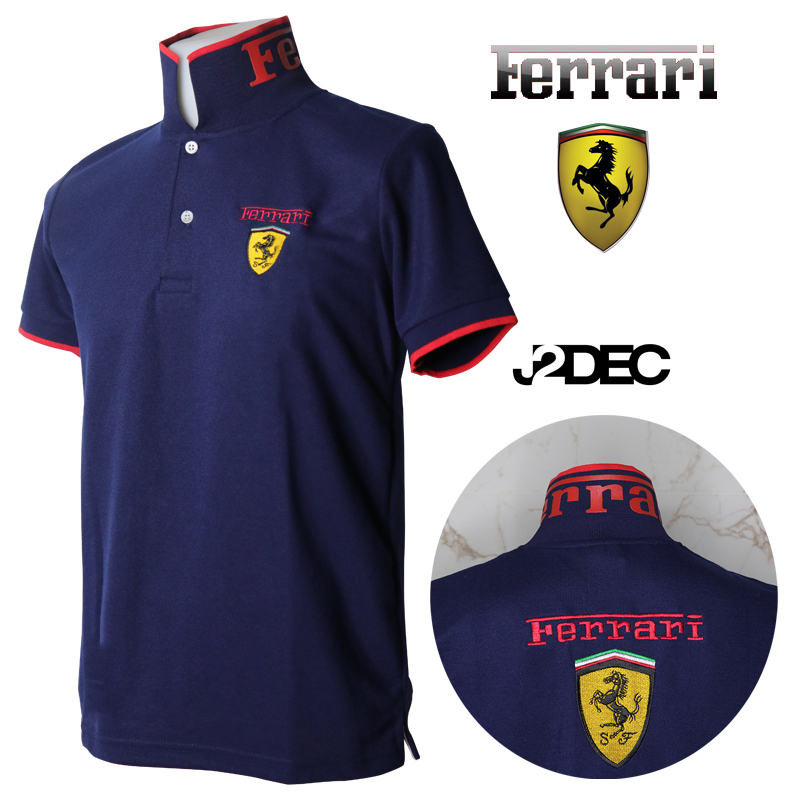 เสื้อคอปก Ferrari ผ้า Cotton Comb อย่างดี ใส่ เท่ สไตล์สปอร์ต เรียบหรู โดดเด่น ระบายกาศดี ใส่ได้ทั้งผู้ชายและผู้หญิง