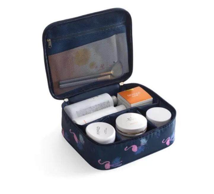 EZ Travel Makeup Bag  กันน้ำ กระเป๋าเครื่องสำอางพิมพ์ลายแฟชั่น หญิง ความจุ การเก็บรักษา Travel Makeup Bag storage girl organizer big capacity