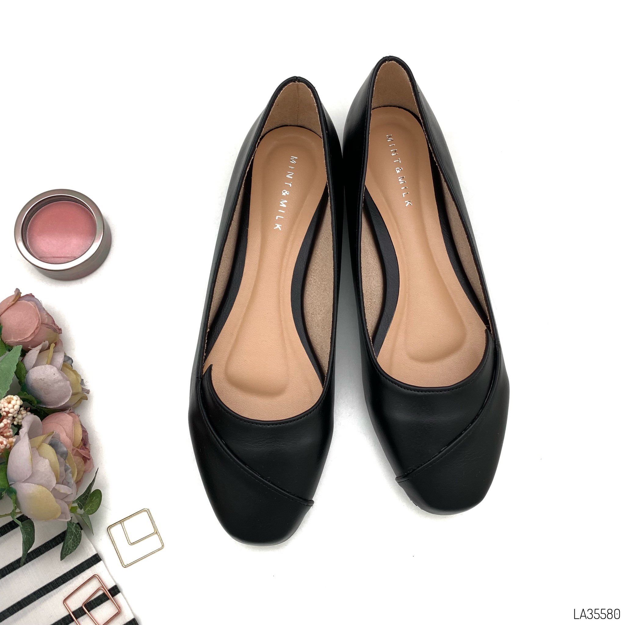 HaloBangkok รองเท้า Flat Shoes หนังพียู รุ่น LA35580