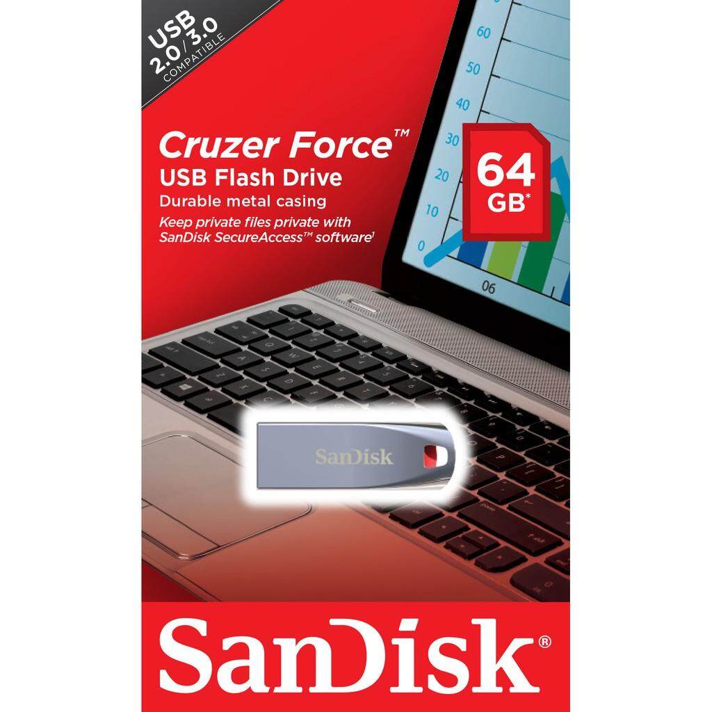 Sandisk Cruzer Force USB2.0 16GB Flash Drive (SDCZ71) เมมโมรี่ การ์ด แซนดิส แฟลซไดร์ฟ แฟลตไดซ์ สำรองข้อมูล โน๊ตบุ๊ค คอมพิวเตอร์ Noteboo PC รับประกัน 5ปี โดย Synnex