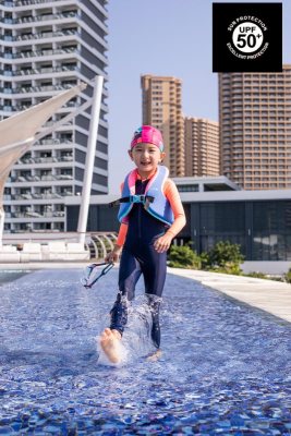 ดูภาพ Girls Wetsuit For Swimming - Coral เพิ่มเติม Girls Wetsuit For Swimming - Coral