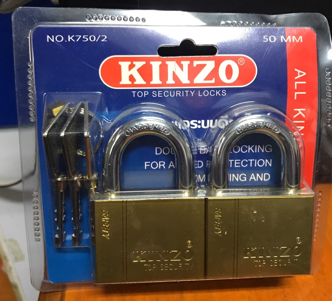 กุญแจคินโซ่ KINZO NO.K750/2 50MM.