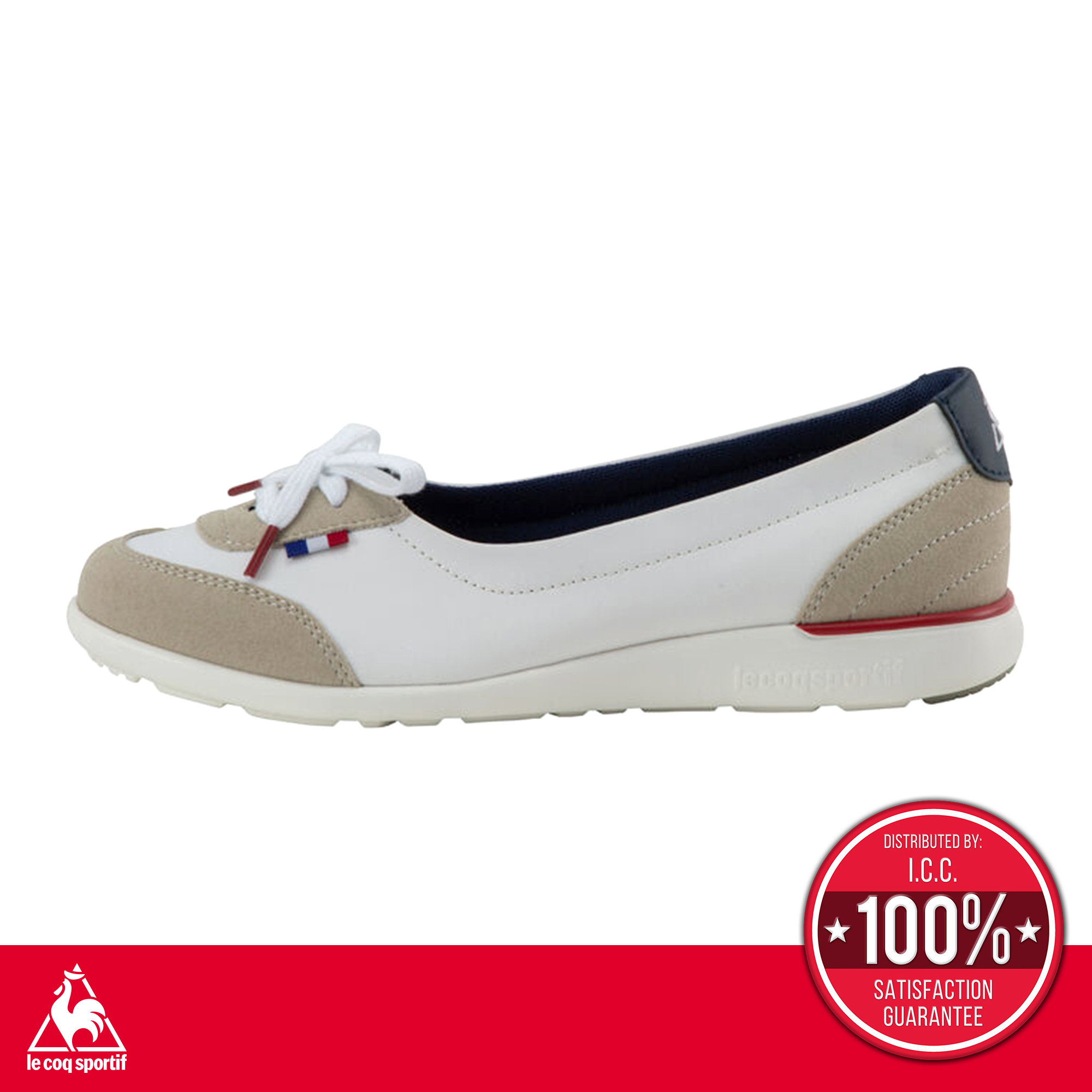 le coq sportif รองเท้าผู้หญิงเพื่อสุขภาพ รุ่น IENA V สีขาว (รองเท้าผ้าใบสีขาว, รองเท้าลำลอง, รองเท้าแฟชั่น, รองเท้าสุขภาพ, lecoq, เลอค็อก)