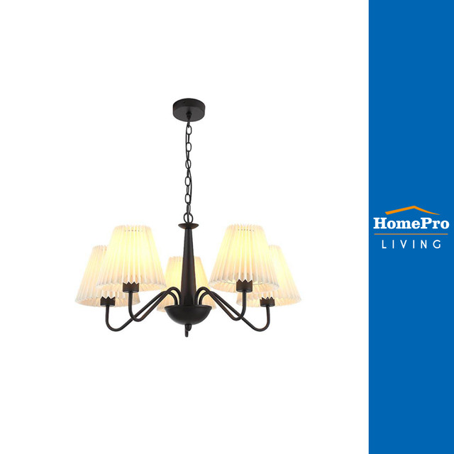 HomePro ไฟช่อ H10340-5 สีขาว/ดำ 5 หัว แบรนด์ CARINI ราคา 2,497 บาท*ส่งฟรี
