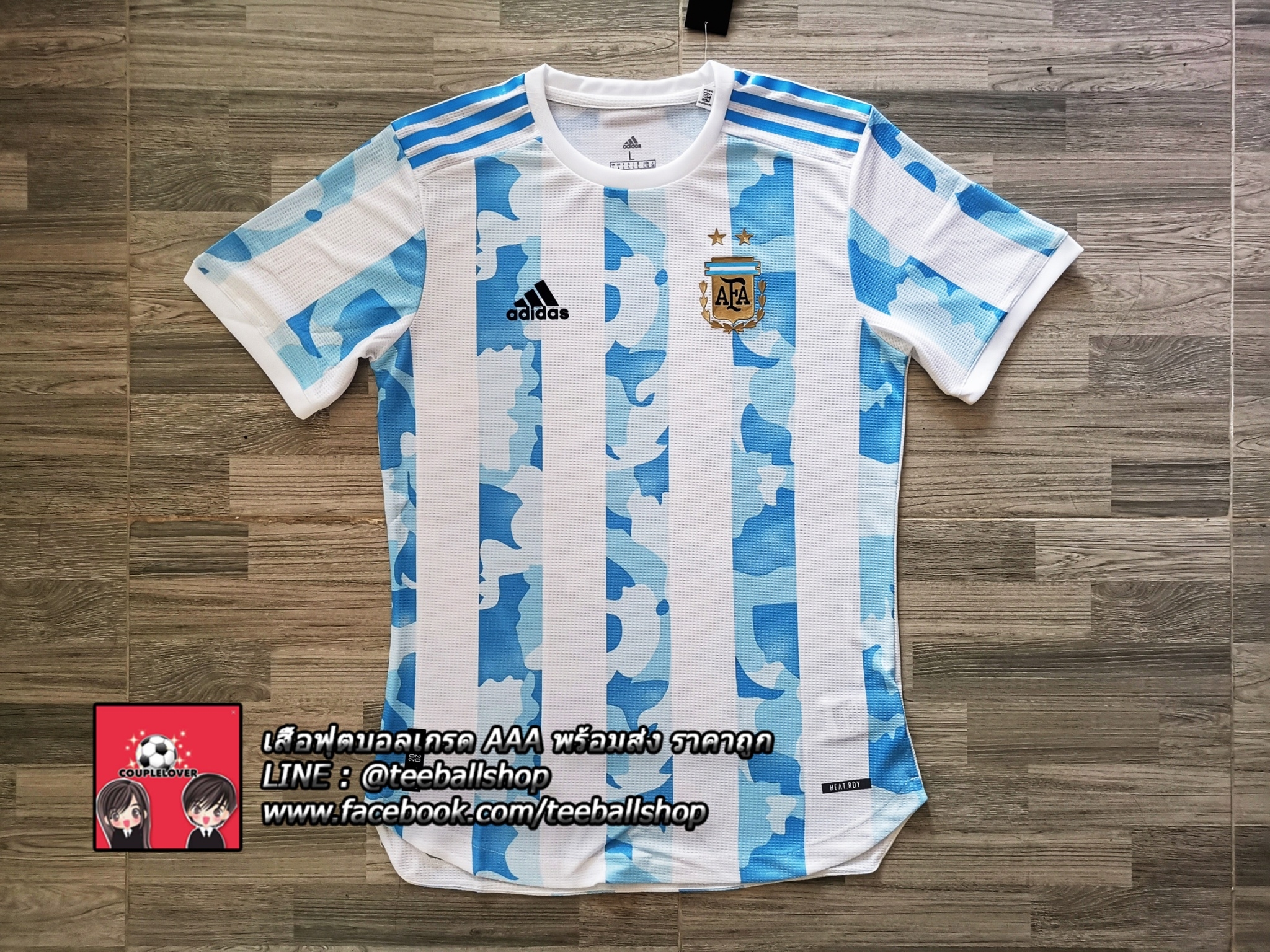 เสื้อฟุตบอลอาเจนติดน่า ชุดเหย้าเกรดนักเตะ ปี 2020/21 เกรดแฟนบอล Argentina Home Player GRADE JERSEY 2020/21