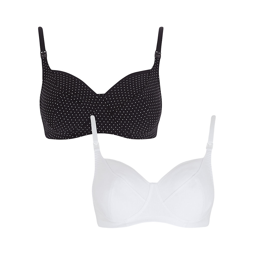 Mothercare mini spot and white soft cup nursing bras - 2 pack NC117 ราคา 687 บาท*ส่งฟรี