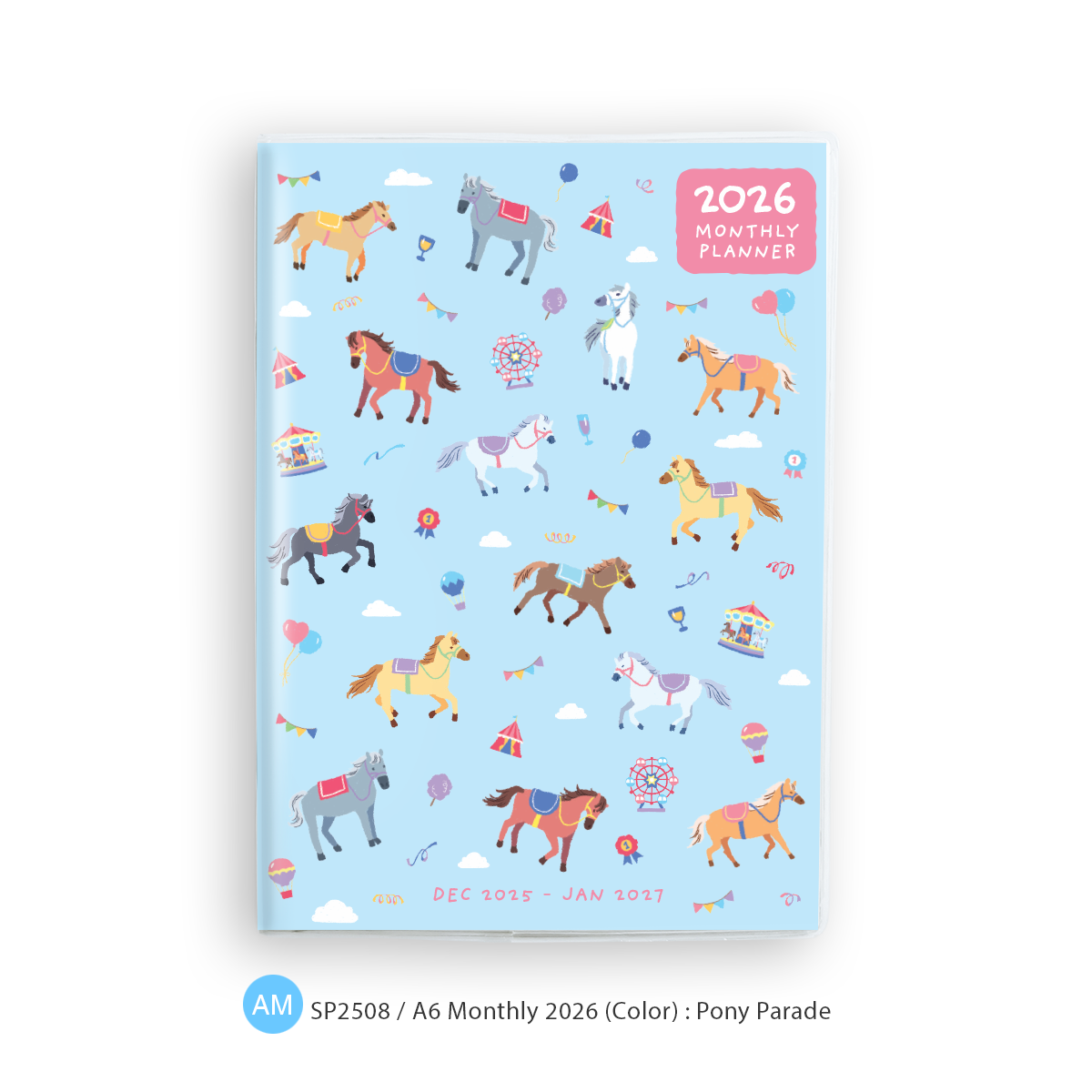 เลมอนซ์ : A6 Monthly Planner 2026 พิมพ์สี : ทั้งหมด 4 ลาย