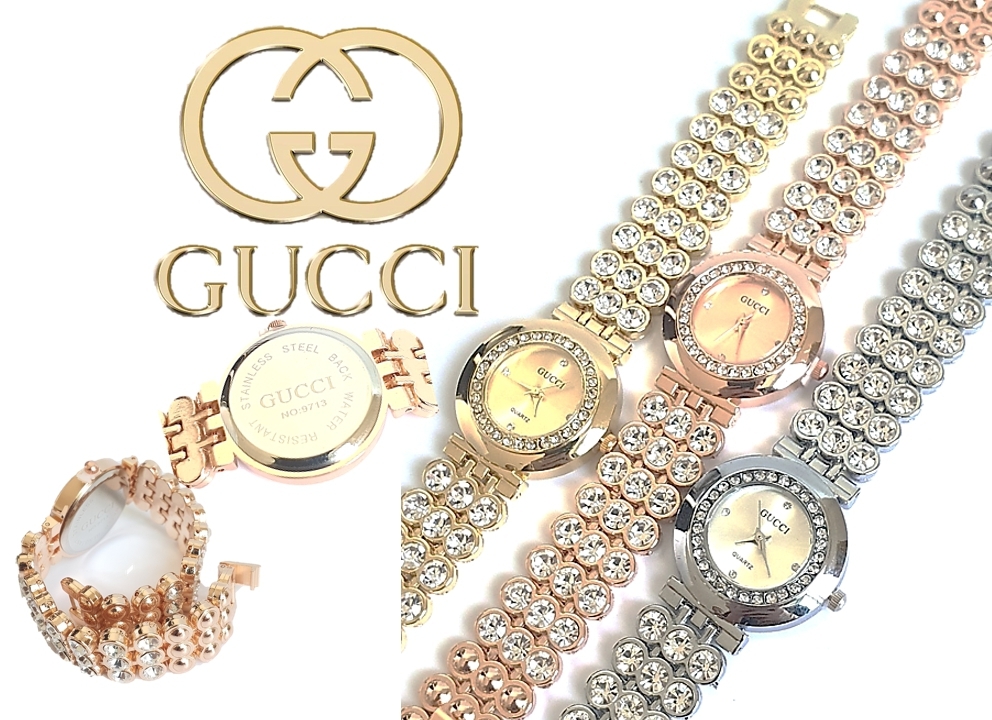 (Gucci) นาฬิกาข้อมือ กันน้ำ นาฬิกาผู้หญิง สายเหล็ก นาฬิกาแบรนเนม สายแสตนเลสเงา นาฬิกาgucci RC898