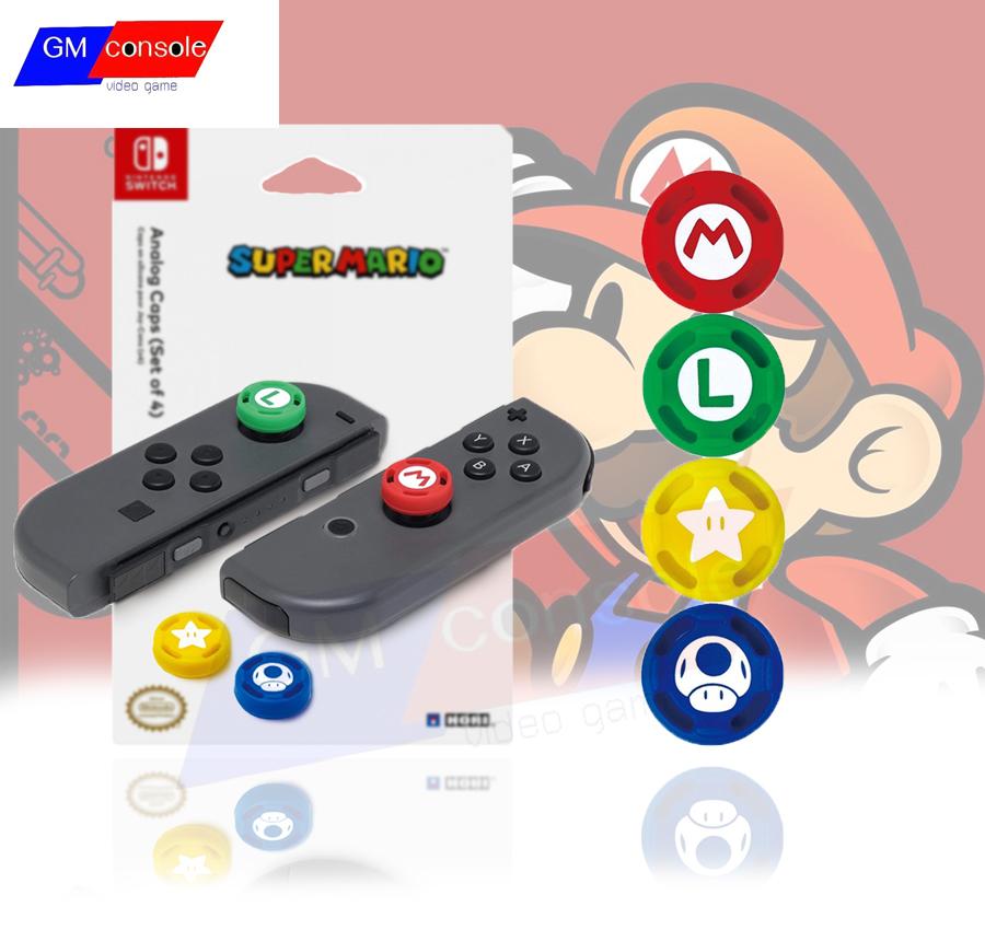 Analog Caps (Set of 4) -- Super Mario by HORI-- ยางครอบอนาล็อคสำหรับจอยคอน Nintendo Switch
