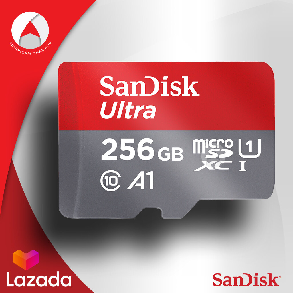 SanDisk Ultra MicroSDXC UHS-I Class10 A1 U1 256GB ความเร็วสูงสุด 120mb/s (SDSQUA4-256G-GN6MN) เมมโมรี่การ์ด ไมโครเอสดีการ์ด โดย ซินเน็ค รองรับ แท็บเล็ต โทรศัพท์ มือถือ