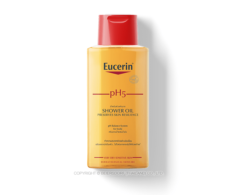 Eucerin PH5 Shower Oil 200 ml ยูเซอริน ครีมอาบน้ำผสมน้ำมัน สำหรับผิวแพ้ง่าย บอบบาง 200 มล.