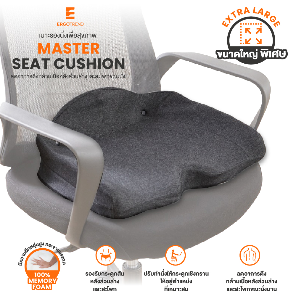 ERGOTREND เบาะรองนั่งเพื่อสุขภาพ รุ่น Master Seat Cushion ราคา 1,290 บาท*ส่งฟรี