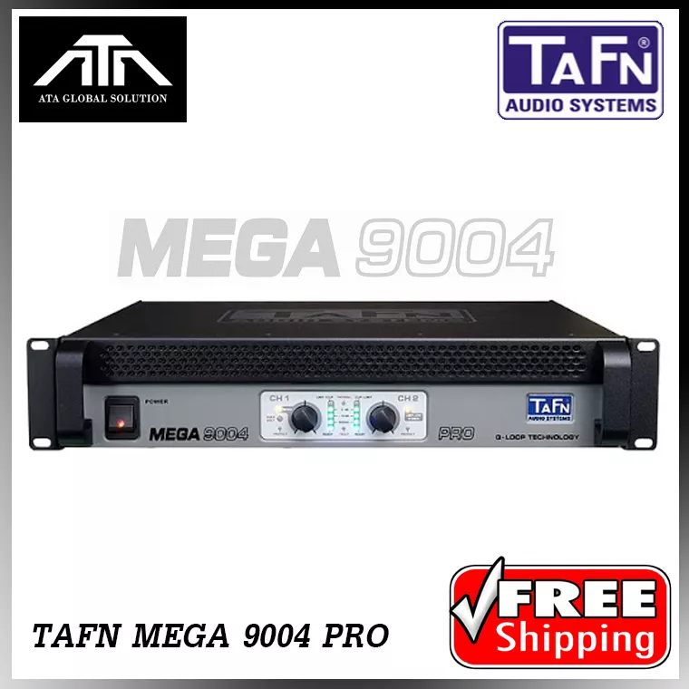 สินค้าใหม่ รับประกัน บ.TAFN พาวเวอร์แอมป์ TAFN MEGA 9004 PRO MEGA-9004 เพาเวอร์แอมป์ (ราคาต่อ 1 แท่น) MADE IN THAILAND ราคา 41,799 บาท*ส่งฟรี