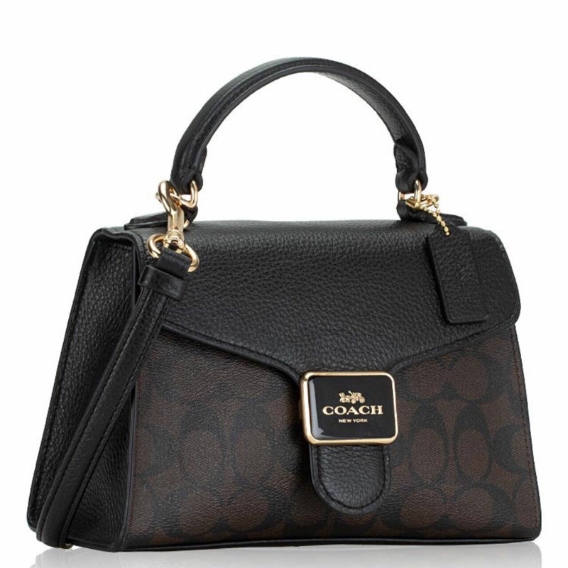 กระเป๋าถือผู้หญิงกระเป๋าสะพายข้าง COACH PEPPER SATCHEL IN SIGNATURE CANVAS ลาย C ราคา 6,990 บาท*ส่งฟรี