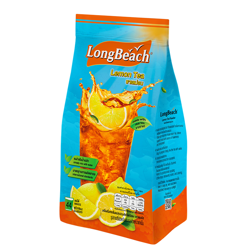 ลองบีชผงชามะนาว (900 g.) LongBeach Lemon Tea Powder ชาผลไม้/ ชาพรีมิกซ์/ ชาอเมริกัน/ Mixed tea/ Iced tea/ Fruit tea ราคา 160 บาท*ส่งฟรี