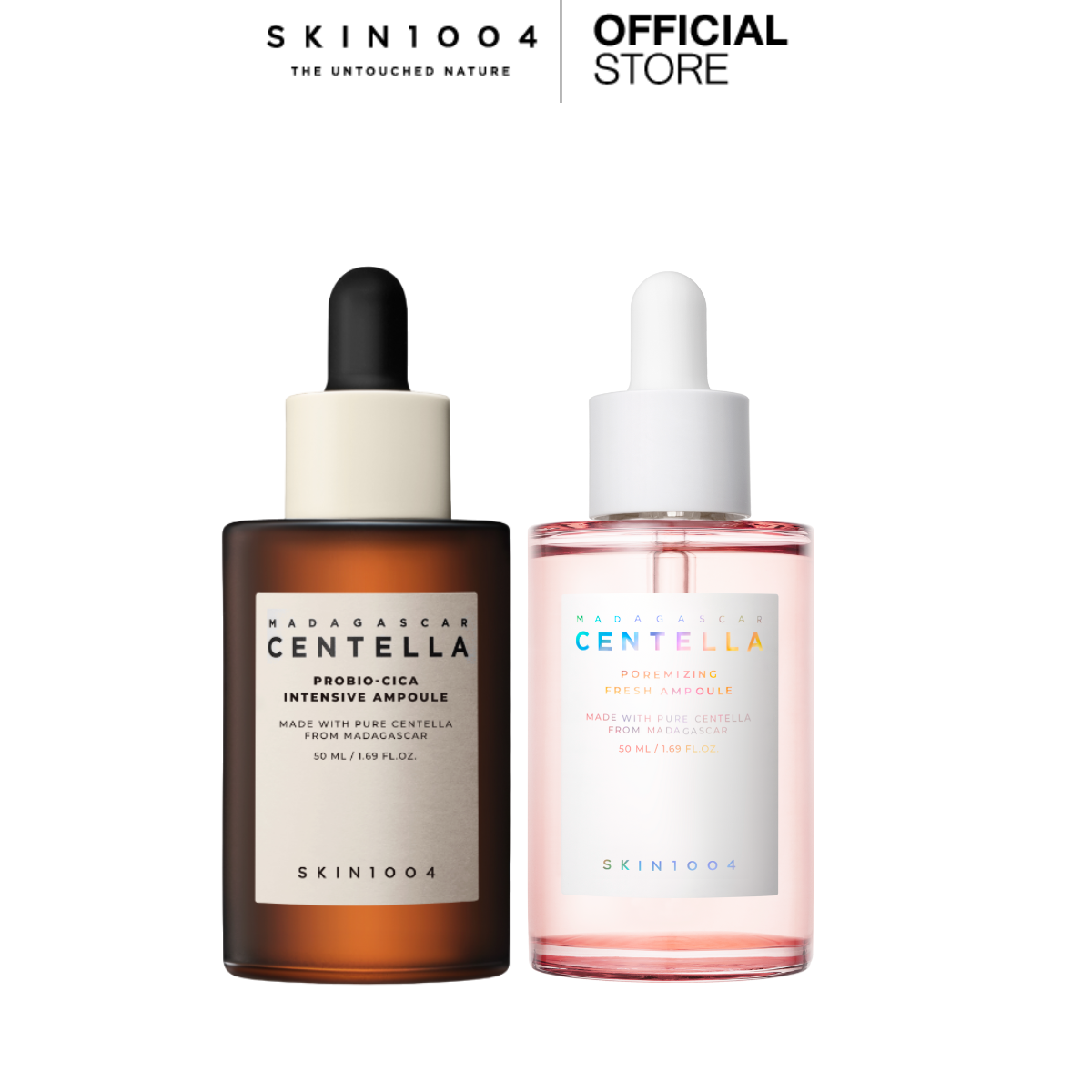 [Pair Set] Skin10404 Madagascar Centella Probio-Cica Intensive Ampoule 50 ml +Skin1004 Madagascar Centella Poremizing Fresh Ampoule 50 ml ราคา 1,343 บาท*ส่งฟรี