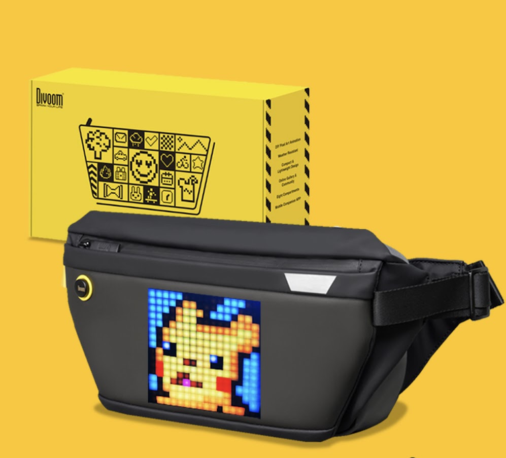 ส่งจากไทย Divoom กระเป๋าสะพายปรับแต่ง Pixel Art แฟชั่นกีฬากลางแจ้งกันน้ำสำหรับขี่จักรยานเดินป่านอกกิจกรรมขนาดใหญ่ ราคา 2,200 บาท*ส่งฟรี
