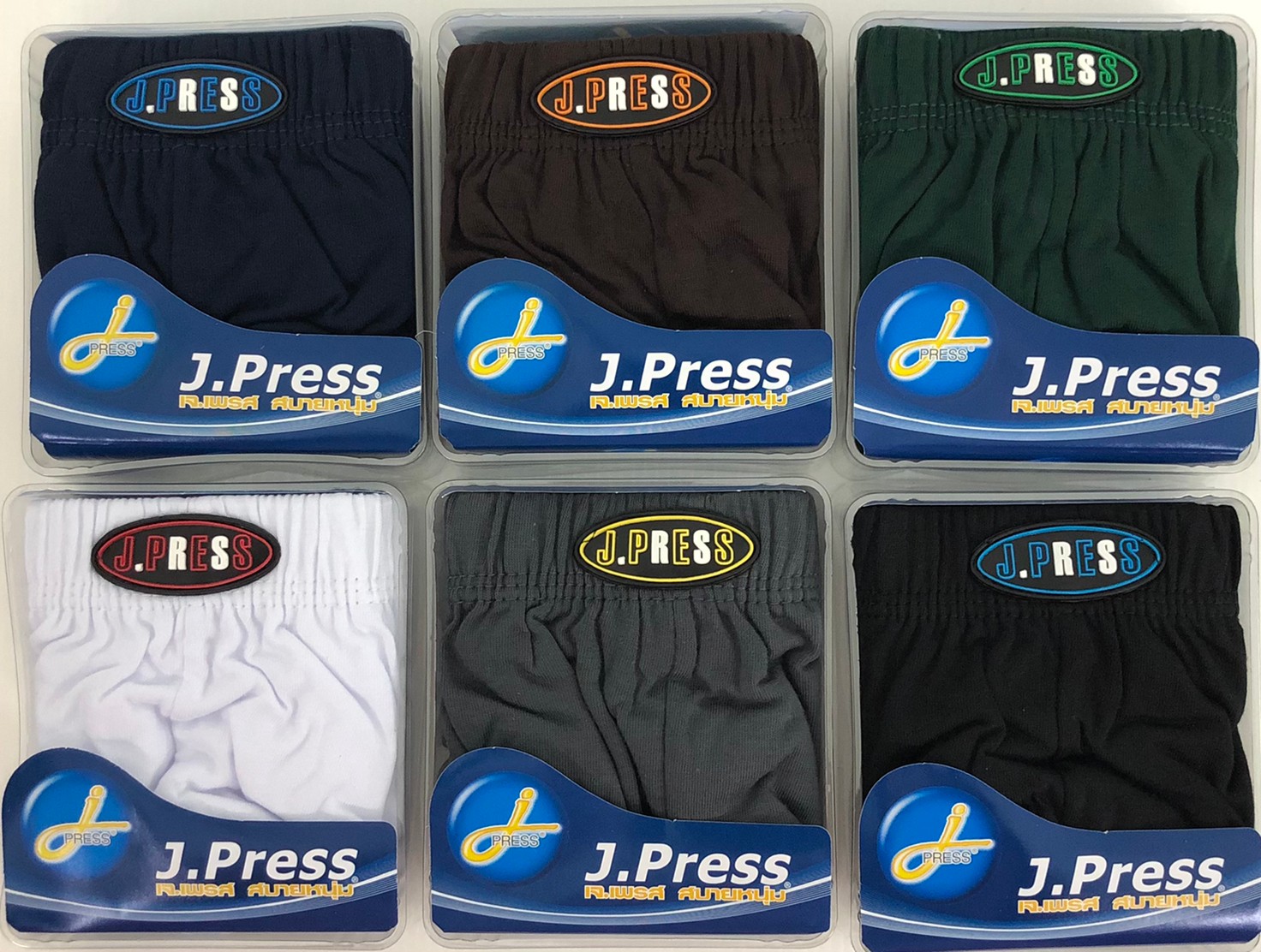 กางเกงในชาย J.Press ขอบผ้า (3 ตัว) รุ่นยอดนิยม 12 สีให้เลือก J Press เจเพรส รุ่น 1444 กางเกงใน ชาย
