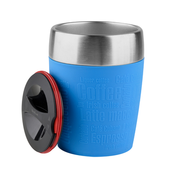 TEFAL Thermal Cup แก้วสุญญากาศเก็บอุณหภูมิ รุ่น Travel cup 0.2L สเตนเลส/สีฟ้า
