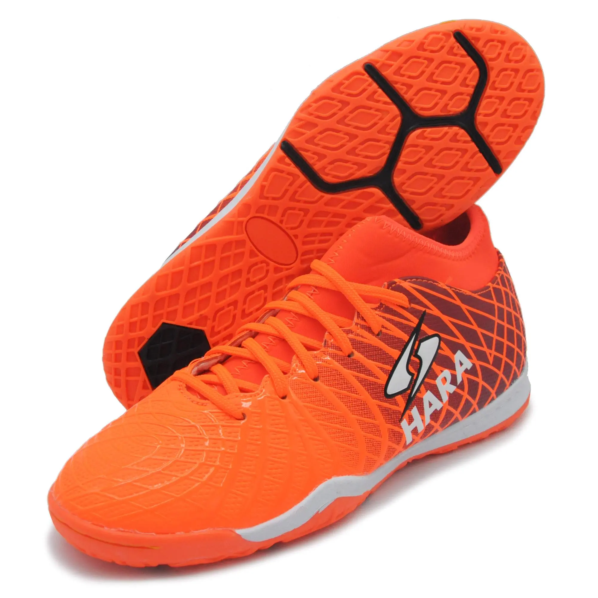 HARA ลดราคาพิเศษ 39-40 รองเท้าฟุตซอล หุ้มข้อ รุ่น FS88X3 สีส้ม รองเท้าฟุตซอลเด็ก