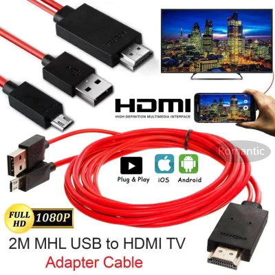 สายต่อเข้าทีวี สายต่อไอโฟนออกทีวี I phone to HDTV Cable สายแปลง I phone เป็น HDMI สาย Lightning to HDTV 1080 P HDMI MHL A HDMI Cable Convertidor