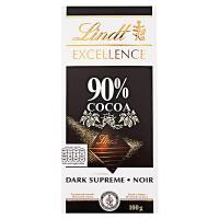 Lindt Excellence COCOA 90%  100 g.  ลินด์ เอ็กเซอร์แลนด์ ดาร์กช็อกโกแลต 90% (ขนาด 100 กรัม 1 กล่อง)