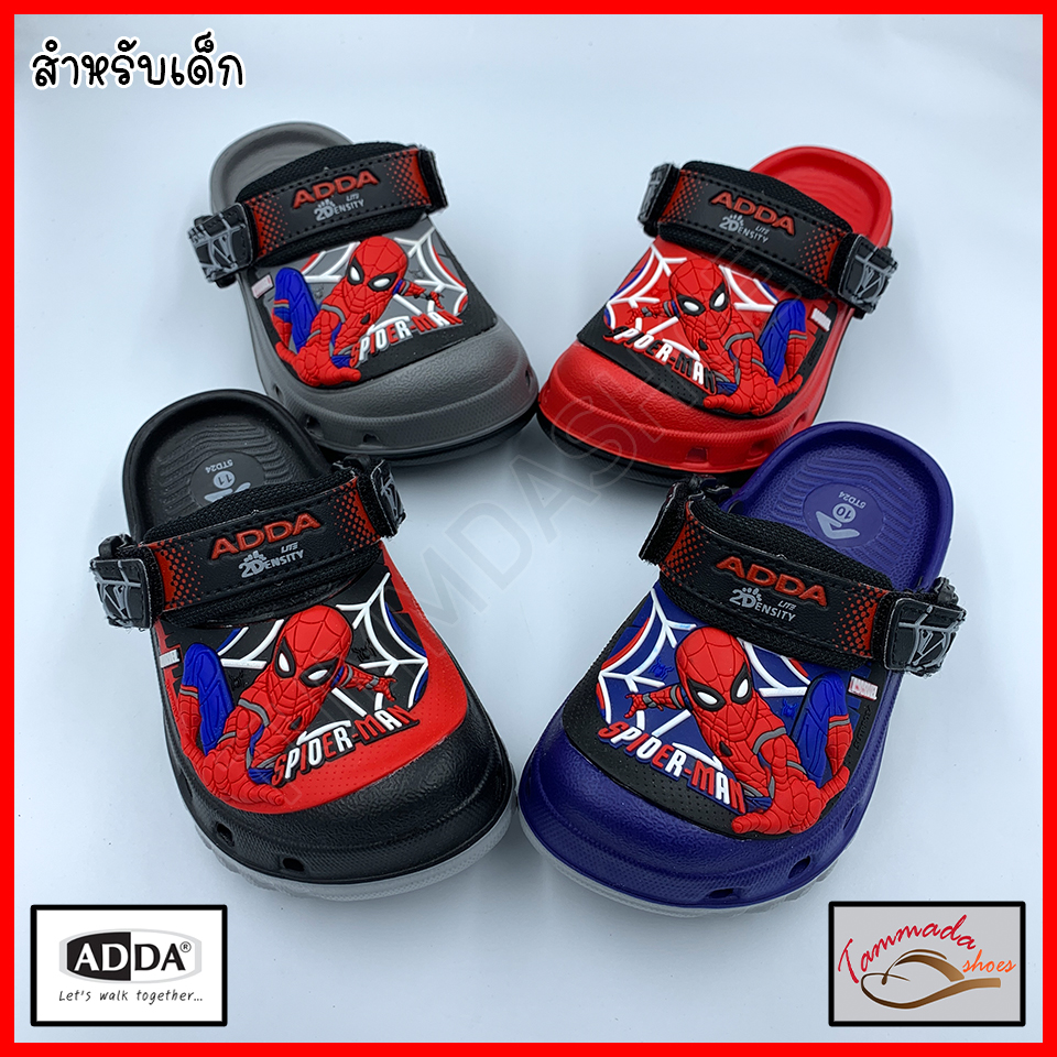 รองเท้าแตะเด็กชาย ADDA 5TD24 รองเท้าหัวโตเด็กผู้ชาย สไปเดอร์แมน รองเท้าหัวโตเด็ก รองเท้าแตะหัวโตเด็ก spiderman