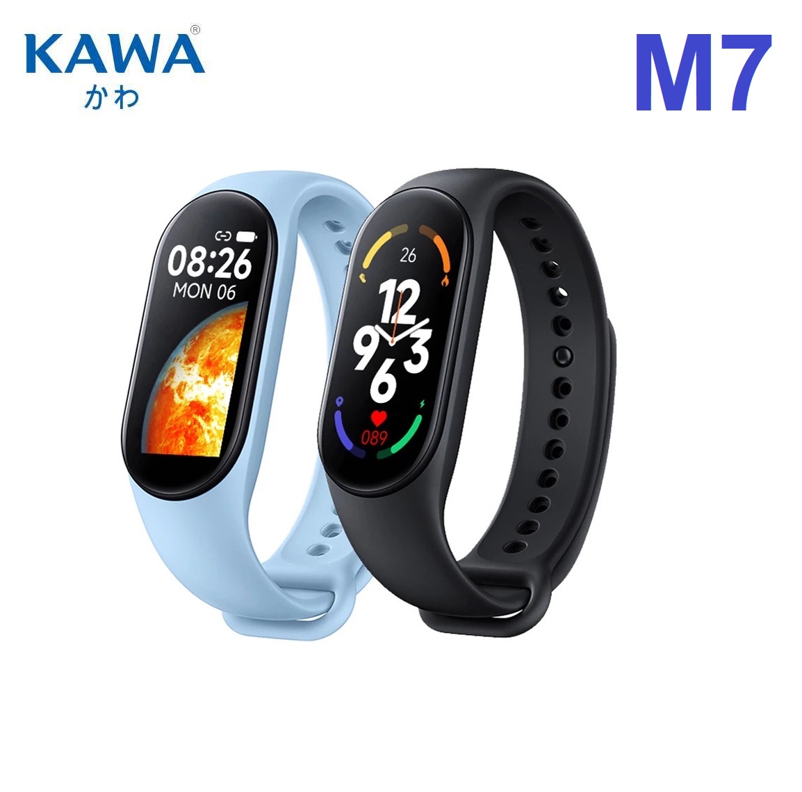 New Model Smart Watch Kawa M7 Smart Watch Measures Heart Rate, Waterproof. ราคา 125 บาท*ส่งฟรี