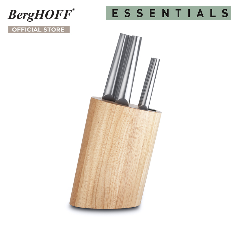 BergHOFF ชุดมีดสแตนเลสสตีล 6 ชิ้นพร้อมบล็อกมีด รุ่น Essential-Cavas มีความคม สีเงิน1306210 ราคา 3,912 บาท*ส่งฟรี