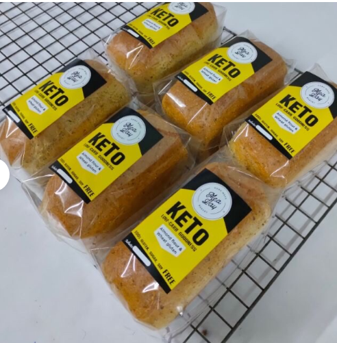 KETOขนมปังคีโต ยีสต์ โลฟ Keto Bread Yeast Loaf ขนมปัง ไร้แป้ง ขนาด 200 gramsขนมสำหรับคนรักสุขภาพที่แท้ทรู กลิ่นหอมกรุ่นเหมือนเพิ่งออกจากเตาอร่อยมากกก