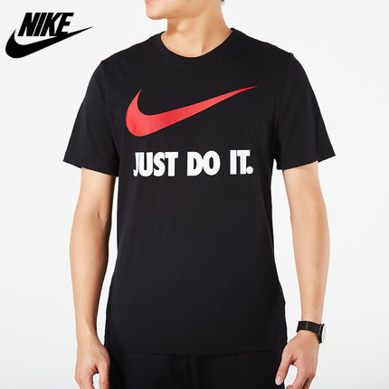 Nike ผู้ชายแขนสั้นฤดูใบไม้ผลิและฤดูร้อนกีฬาคอกลมหลวมถักเสื้อยืดลำลองแขนสั้น 810506