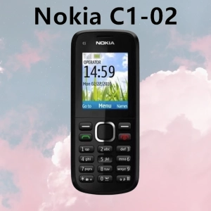 สินค้า ของแท้โทรศัพท์มือถือปุ่ม Nokia C1-02 ใส่ซิม AIS TRUE 4G ได้เสียงดังและราคาถูกเหมาะสำหรับผู้สูงอายุและนักศึกษา