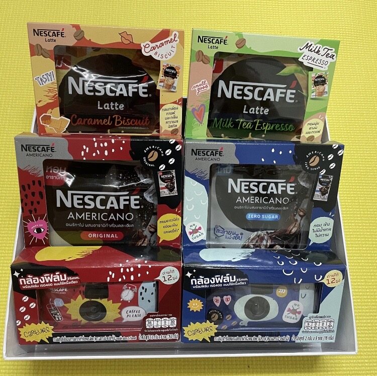 NESCAFE Camera Pack กล้องฟิล์มสุดคิ้วท์ 4 ลายน่ารัก น่าสะสมสุด!