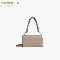 COCCINELLE กระเป๋าสะพายไหล่ผู้หญิง รุ่น BOHEME SHOULDER BAG 120101 สี WARM TAUPE/ROSETTE