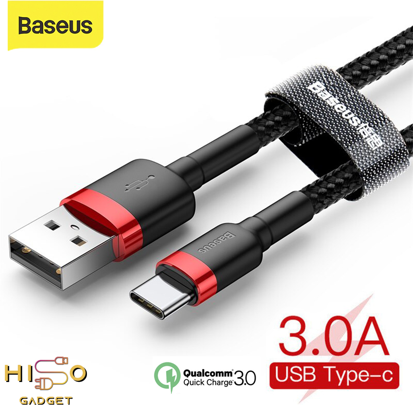 Baseus สายชาร์จเร็ว USB Type-C สายชาร์จ ความยาว 1เมตร สายชาร์จคุณภาพสูงยาว สายชาร์จเร็ว สายถัก Fast Charge Data Cable