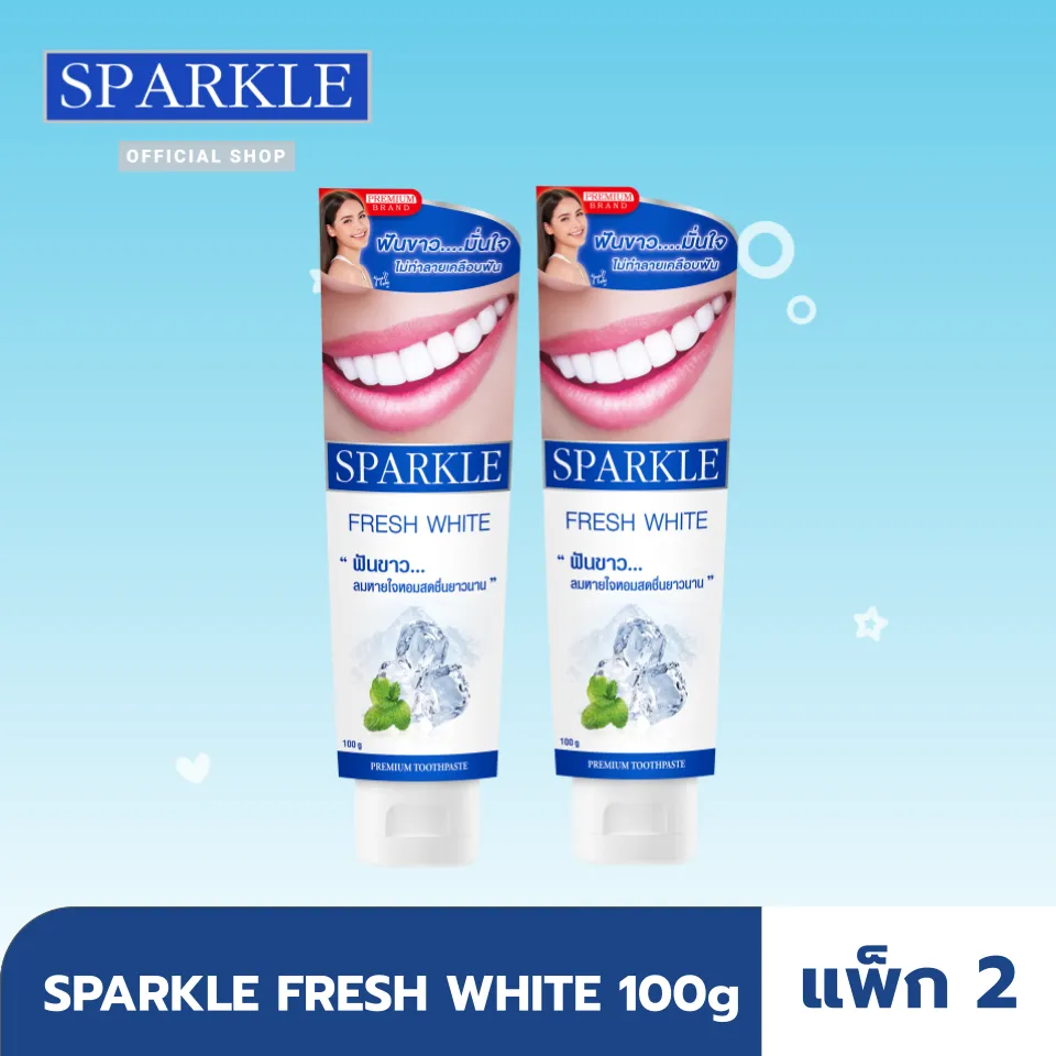 [แพ็ก 2] SPARKLE ยาสีฟัน สูตร White Fresh Icy Freeze Toothpaste ขนาด 100 g. SK0044