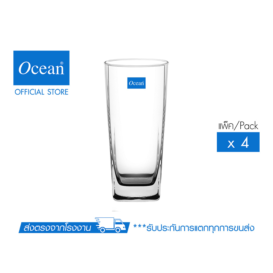 OCEAN แก้วน้ำ PLAZA LONG DRINK 405 ml (Pack of 4 pieces) ราคา 148 บาท*ส่งฟรี