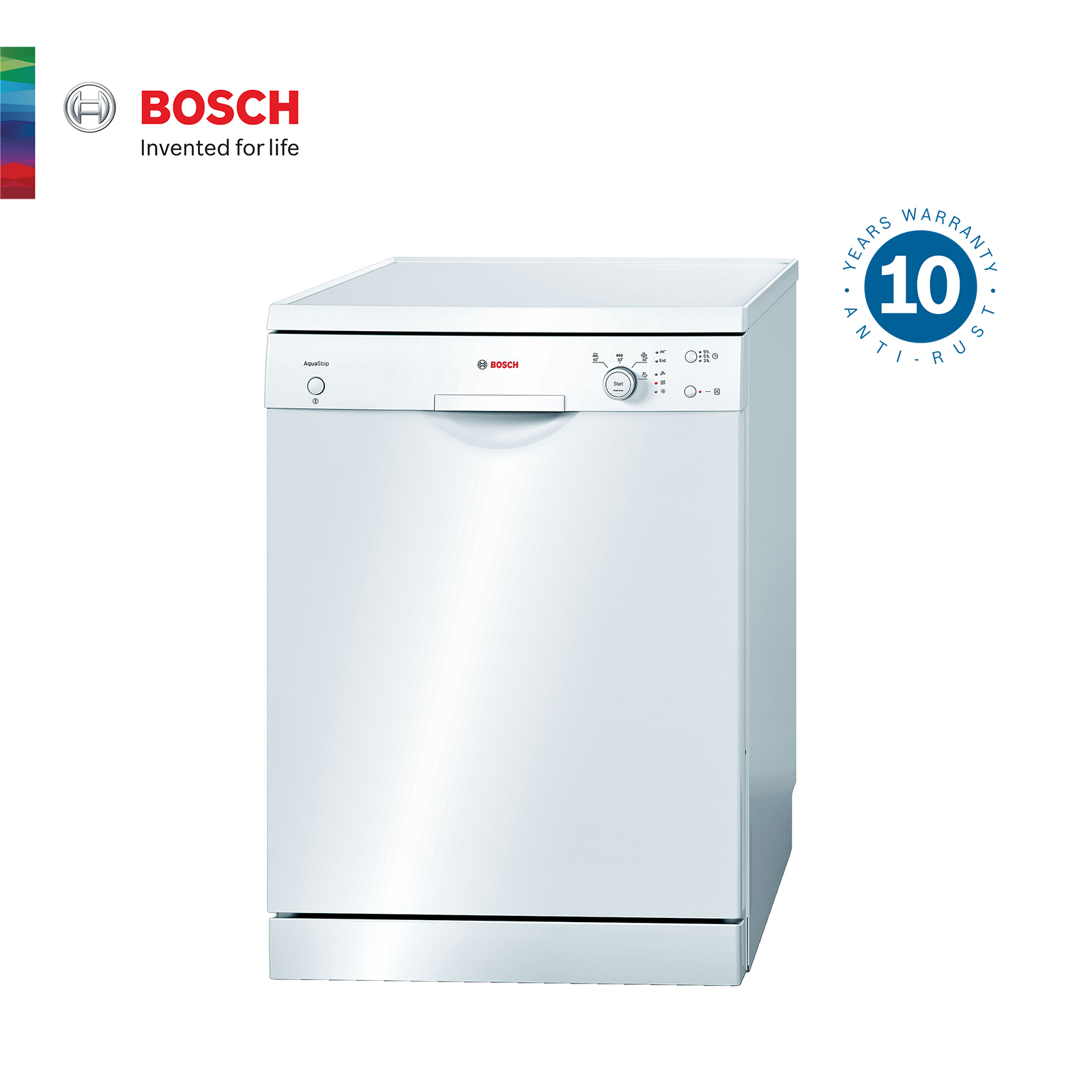 Bosch เครื่องล้างจานแบบตั้งพื้น ขนาด 60 cm สีขาว รุ่น SMS40E32EU