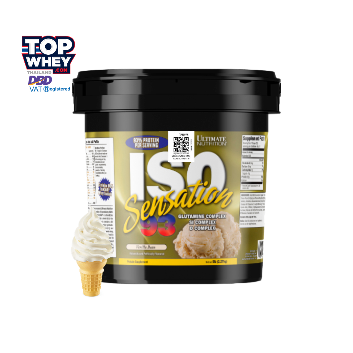 ผลิตภัณฑ์เพื่อสุขภาพ Ultimate Nutrition ISO Sensation 93 5 ปอนด์ - วานิลลา ราคา 4,149 บาท*ส่งฟรี