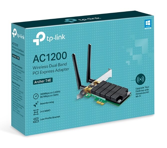 Tp-link (Archer T4E) การ์ด WiFi AC1200 Wireless Dual Band PCI Express Adapter
