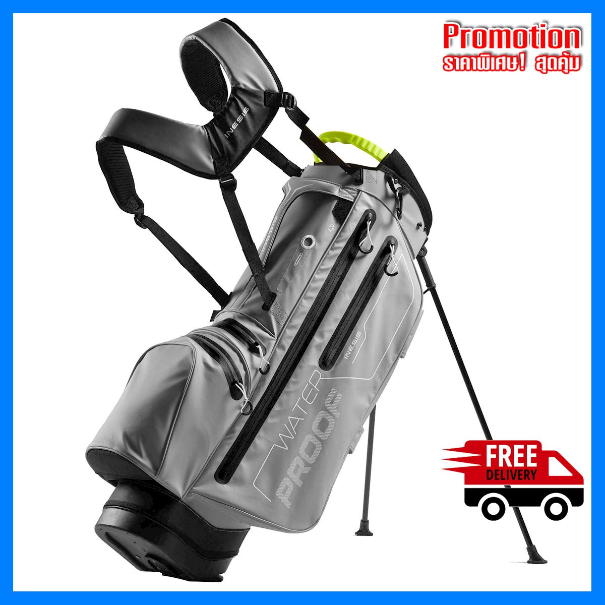 WATERPROOF GOLF STAND BAG - GREY