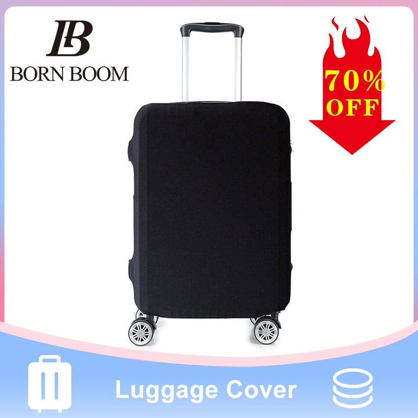 BornBoom ผ้าคลุมกระเป๋าเดินทาง ผ้าคลุมกระเป๋าเดินทาง แบบผ้า ยืดหยุ่นสูง Stretchable Luggage Protector Elastic Travel Luggage Suitcase Protective Cover Anti-Scratch Suitcase Protector Bag