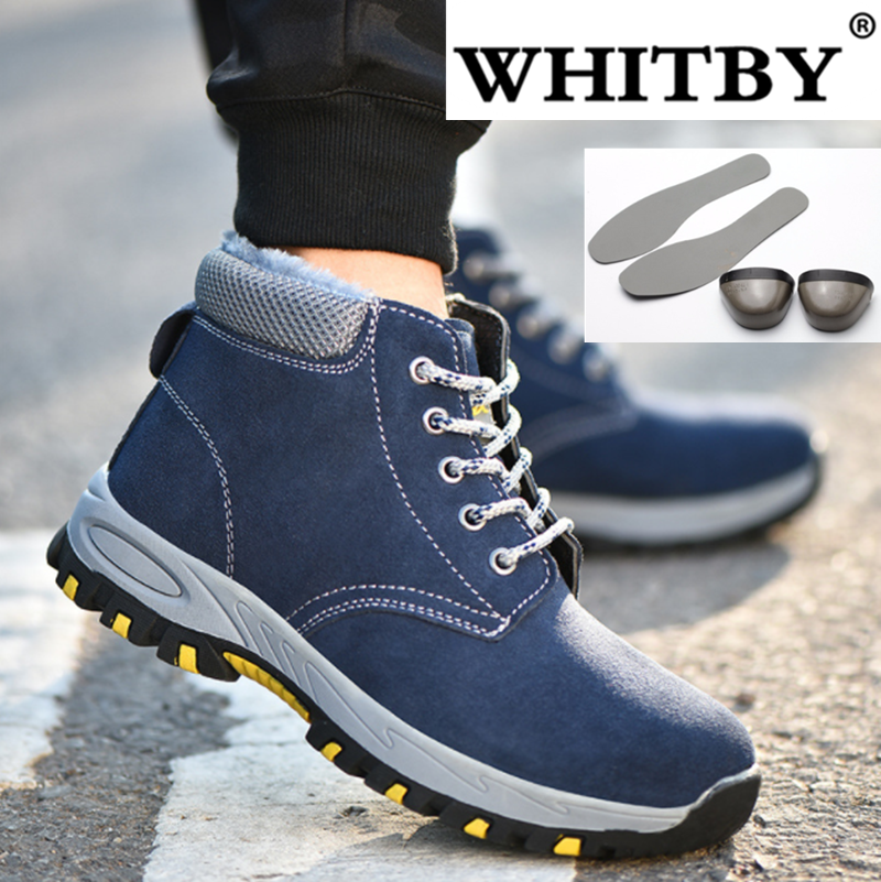 Brand Whitby Safety Shoes For Men Women ใหม่ผู้ชายรองเท้าผ้าใบรองเท้าต่อต้านยอดเยี่ยมเจาะทำงานรองเท้าเหล็กนิ้วเท้ารองเท้าทำงานบูตระบายอากาศใบบนรองเท้าทำงาน