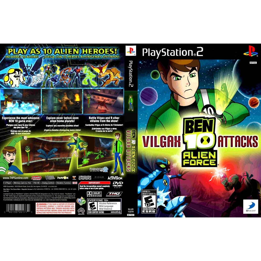 แผ่นเกมส์ PS2 Ben 10 Alien Force Vilgax Attacks คุณภาพ ส่งไว ราคา  35 บาท*ส่งฟรี