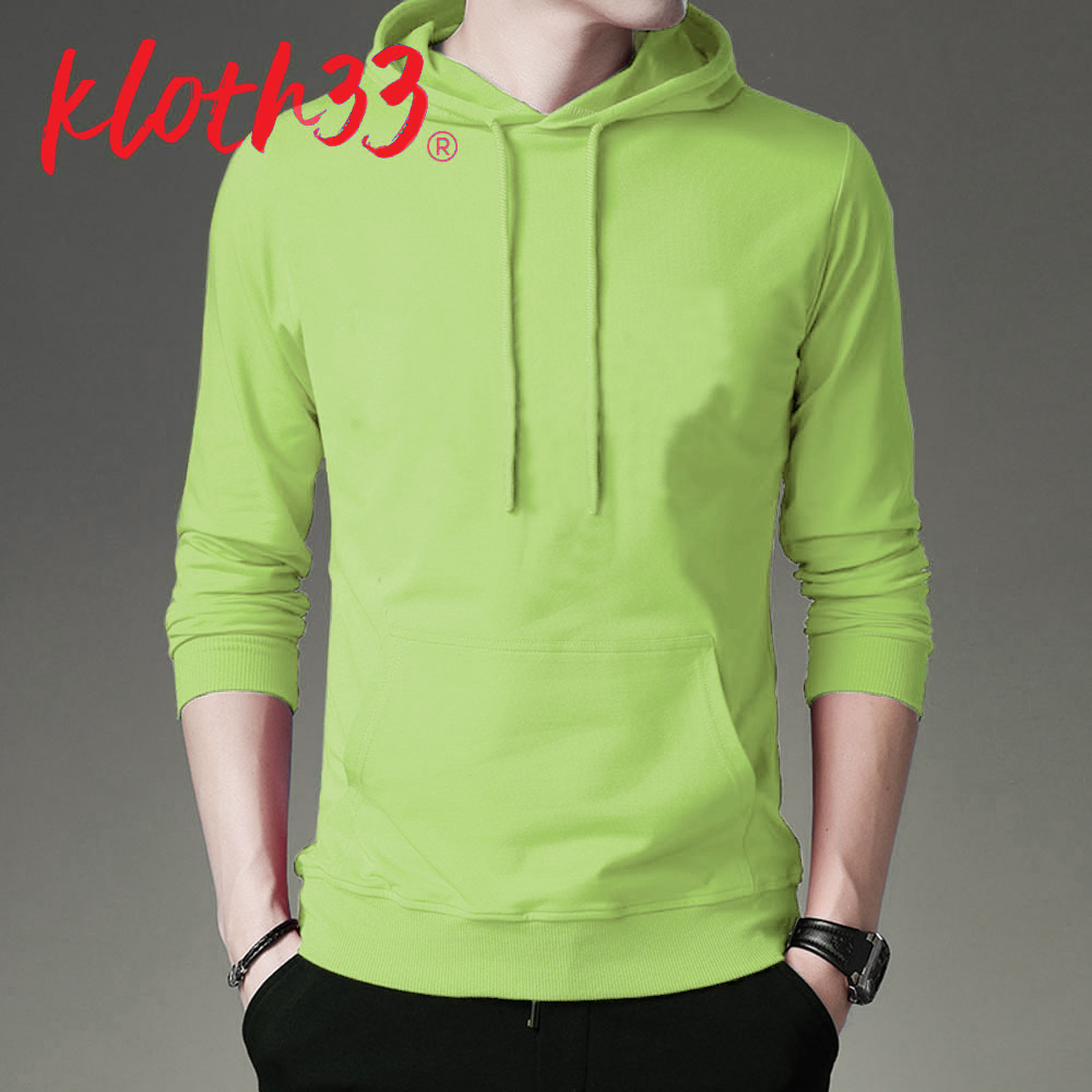 Fashion Plus เสื้อแขนยาวมีฮู้ด เสื้อยืดมีฮู้ด Hoodie (สีพื้น)