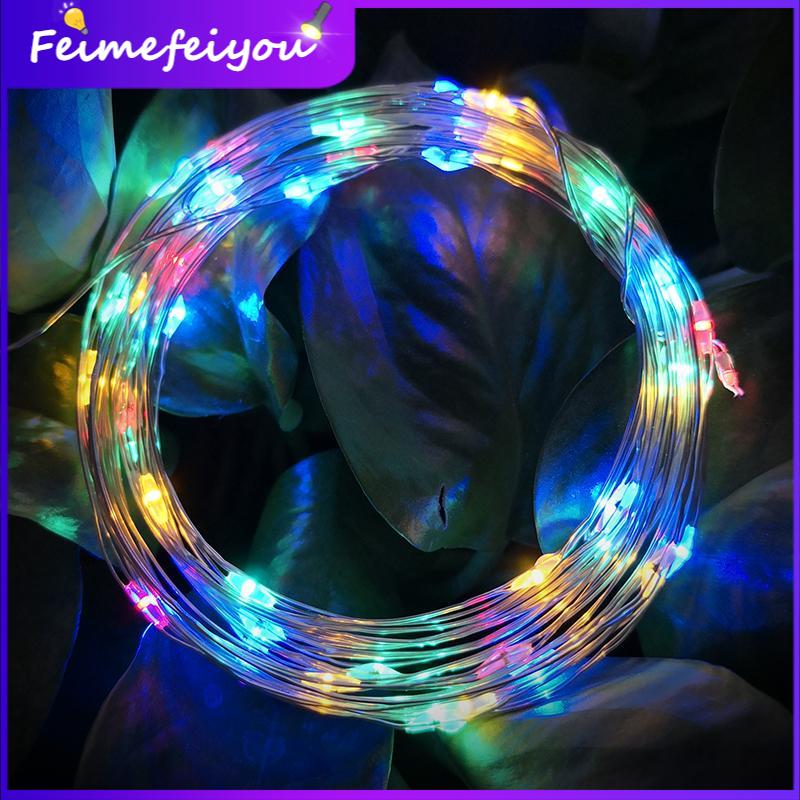 Decoration LED strip light for Christmas holiday light 10 meters 100 led beads copper wire powered by 3AA battery ราคา 202 บาท*ส่งฟรี