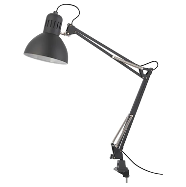 โคมไฟโต๊ะทำงาน, เทาเข้ม  IKEA-TERTIAL / โคมไฟ
